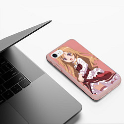 Чехол iPhone 7/8 матовый Toradora Тайга Айсака, цвет: 3D-светло-розовый — фото 2