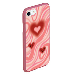 Чехол iPhone 7/8 матовый Моя странная любовь, цвет: 3D-малиновый — фото 2