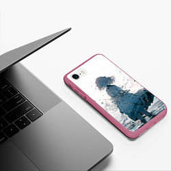 Чехол iPhone 7/8 матовый Безликая дева, цвет: 3D-малиновый — фото 2
