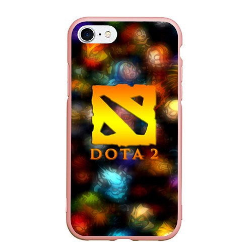 Чехол iPhone 7/8 матовый Dota allgame / 3D-Светло-розовый – фото 1