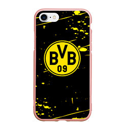 Чехол iPhone 7/8 матовый Borussia yellow splash