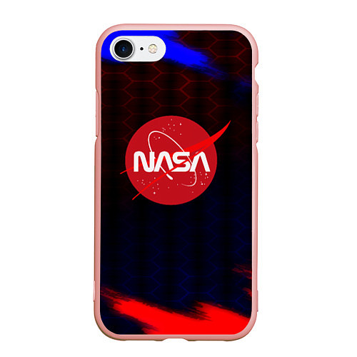 Чехол iPhone 7/8 матовый Nasa star / 3D-Светло-розовый – фото 1