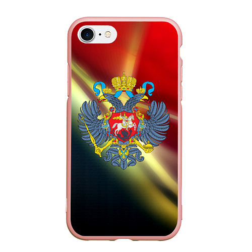 Чехол iPhone 7/8 матовый Герб РФ патриот / 3D-Светло-розовый – фото 1