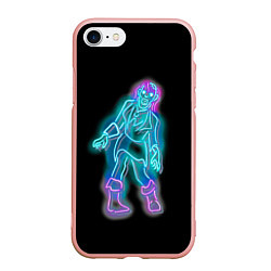 Чехол iPhone 7/8 матовый Neon undead, цвет: 3D-светло-розовый