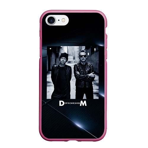 Чехол iPhone 7/8 матовый Depeche Mode - Мартин и Дэйв / 3D-Малиновый – фото 1