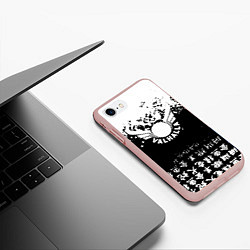 Чехол iPhone 7/8 матовый Токийские мстители аниме black-white, цвет: 3D-светло-розовый — фото 2