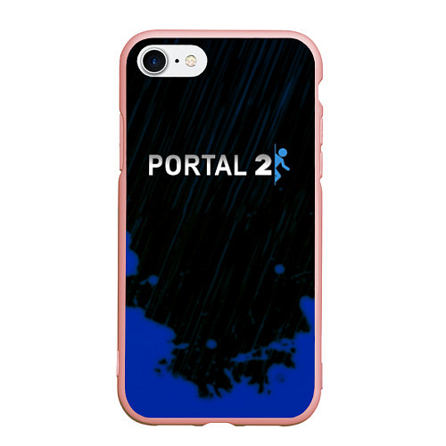 Чехол iPhone 7/8 матовый Portal games / 3D-Светло-розовый – фото 1