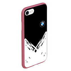 Чехол iPhone 7/8 матовый BMW стильная геометрия спорт, цвет: 3D-малиновый — фото 2