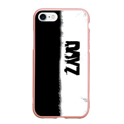 Чехол iPhone 7/8 матовый Dayz черно белый ужас, цвет: 3D-светло-розовый