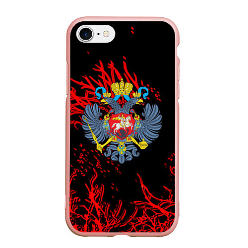 Чехол iPhone 7/8 матовый Россия патриотизм / 3D-Светло-розовый – фото 1