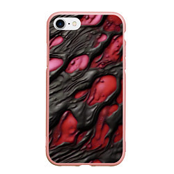 Чехол iPhone 7/8 матовый Красная текучая субстанция, цвет: 3D-светло-розовый