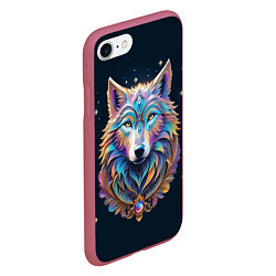 Чехол iPhone 7/8 матовый Звездный волк из далекой галактики, цвет: 3D-малиновый — фото 2
