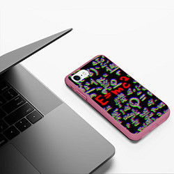 Чехол iPhone 7/8 матовый Emc2, цвет: 3D-малиновый — фото 2