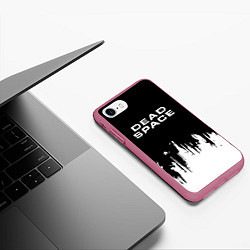 Чехол iPhone 7/8 матовый Dead Space монстры космоса, цвет: 3D-малиновый — фото 2