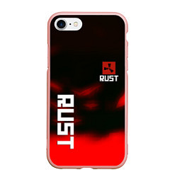Чехол iPhone 7/8 матовый Rust the game colors, цвет: 3D-светло-розовый
