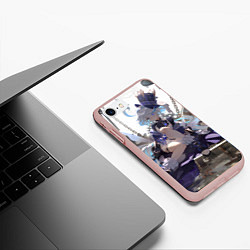 Чехол iPhone 7/8 матовый Genshin Impact Фурина, цвет: 3D-светло-розовый — фото 2