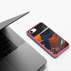 Чехол iPhone 7/8 матовый Меловая симфония, цвет: 3D-малиновый — фото 2