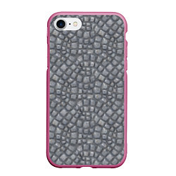 Чехол iPhone 7/8 матовый Мостовая текстура, цвет: 3D-малиновый