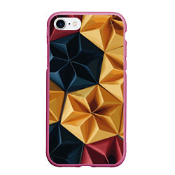 Чехол iPhone 7/8 матовый Ромбовое вдохновение, цвет: 3D-малиновый
