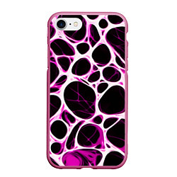 Чехол iPhone 7/8 матовый Розовая морская волна, цвет: 3D-малиновый