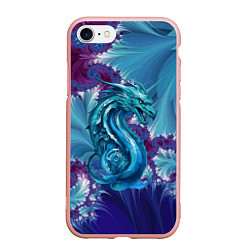 Чехол iPhone 7/8 матовый Dragon - irezumi - ai art, цвет: 3D-светло-розовый
