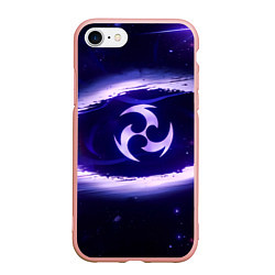 Чехол iPhone 7/8 матовый Genshin Impact Raiden sign, цвет: 3D-светло-розовый