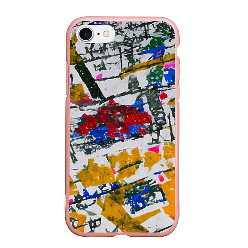 Чехол iPhone 7/8 матовый Абстракция дорога / 3D-Светло-розовый – фото 1