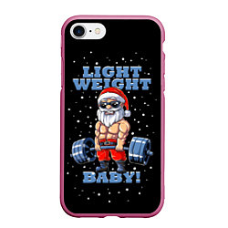 Чехол iPhone 7/8 матовый Santa Claus - light weight baby, цвет: 3D-малиновый