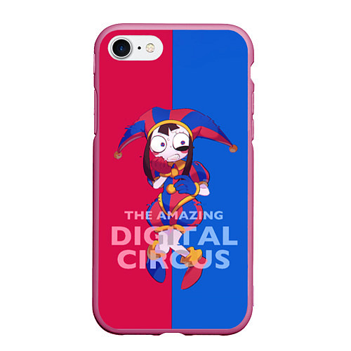 Чехол iPhone 7/8 матовый Помни в ужасе The amazing digital circus / 3D-Малиновый – фото 1