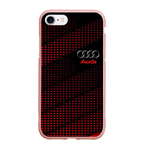 Чехол iPhone 7/8 матовый Audi sportdot / 3D-Светло-розовый – фото 1