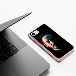 Чехол iPhone 7/8 матовый Keanu Charles Reeves, цвет: 3D-светло-розовый — фото 2