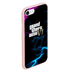 Чехол iPhone 7/8 матовый Grand theft auto storm, цвет: 3D-светло-розовый — фото 2