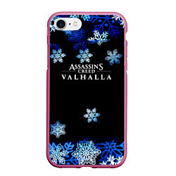 Чехол iPhone 7/8 матовый Assasins creed winter is coming, цвет: 3D-малиновый