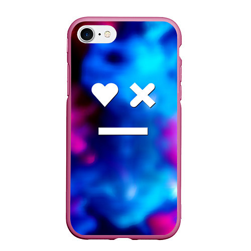 Чехол iPhone 7/8 матовый Love death and robots serial gradient / 3D-Малиновый – фото 1