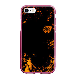 Чехол iPhone 7/8 матовый Half life orange splash city 17, цвет: 3D-малиновый
