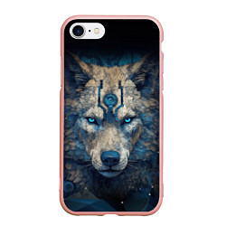 Чехол iPhone 7/8 матовый Fantasy wolf, цвет: 3D-светло-розовый