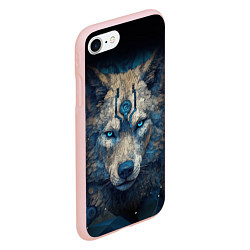 Чехол iPhone 7/8 матовый Fantasy wolf, цвет: 3D-светло-розовый — фото 2