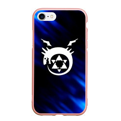 Чехол iPhone 7/8 матовый Fullmetal Alchemist soul, цвет: 3D-светло-розовый