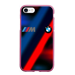 Чехол iPhone 7/8 матовый BMW sport абстракция, цвет: 3D-малиновый