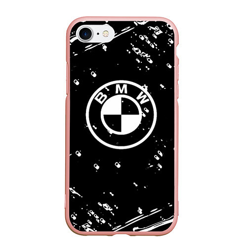 Чехол iPhone 7/8 матовый BMW sport color / 3D-Светло-розовый – фото 1