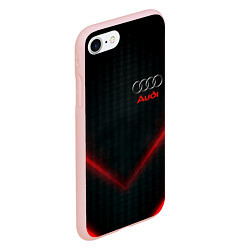 Чехол iPhone 7/8 матовый Audi stripes neon, цвет: 3D-светло-розовый — фото 2