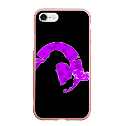Чехол iPhone 7/8 матовый Чумной доктор и розовая луна, цвет: 3D-светло-розовый