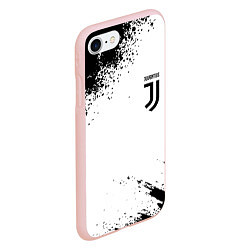 Чехол iPhone 7/8 матовый Juventus sport color black, цвет: 3D-светло-розовый — фото 2