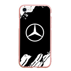 Чехол iPhone 7/8 матовый Mercedes benz краски спорт, цвет: 3D-светло-розовый
