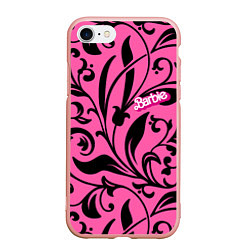 Чехол iPhone 7/8 матовый Barbie - floral pattern