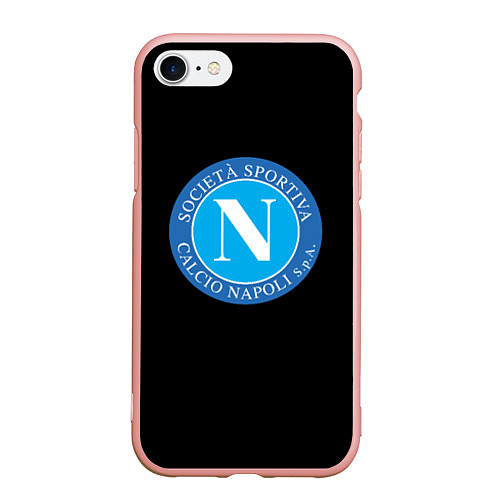 Чехол iPhone 7/8 матовый Napoli fc / 3D-Светло-розовый – фото 1