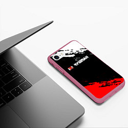 Чехол iPhone 7/8 матовый Не чушпан краски, цвет: 3D-малиновый — фото 2
