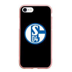 Чехол iPhone 7/8 матовый Schalke 04 fc club sport, цвет: 3D-светло-розовый
