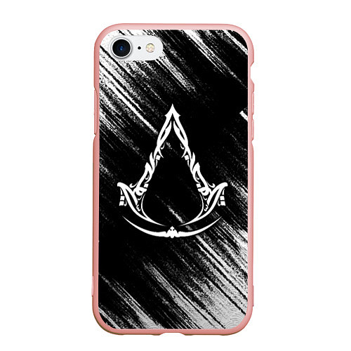Чехол iPhone 7/8 матовый Assassins creed Mirage - потертости / 3D-Светло-розовый – фото 1