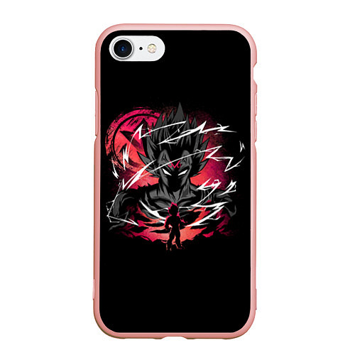 Чехол iPhone 7/8 матовый Dragon Ball - Vegeta / 3D-Светло-розовый – фото 1